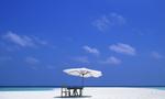 Table and Shade on a Maldives Beach 5:3