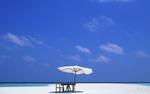 Table and Shade on a Maldives Beach 8:5