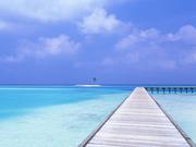 Pier Heading Out From a Maldives Beach 4:3