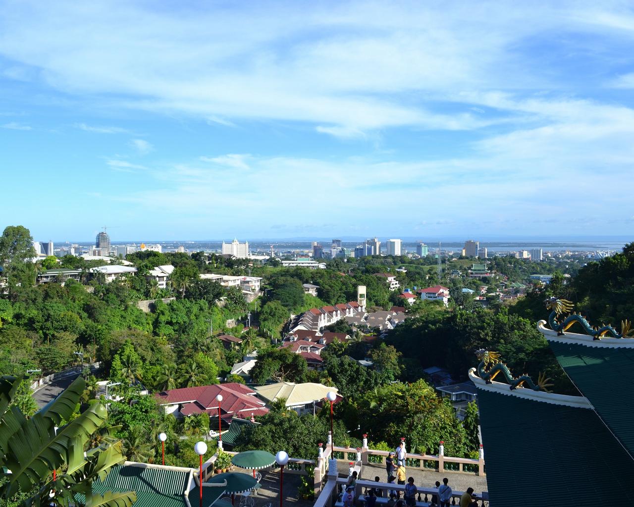 Cebu City Cityscape From Taoist Temple, Philippines 525 5:4