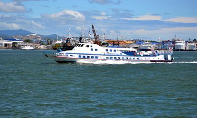 Weesam Express 8 Ferry Heading Into Cebu Port, Philippines, 072-53