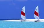 Beach Cat Boats On Maldives Beach