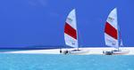 Beach Cat Boats On Maldives Beach