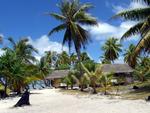 Seaside Huts Line the Maldives Beach