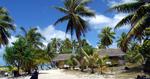 Seaside Huts Line the Maldives Beach