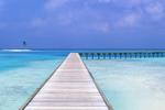 Long Pier at a Maldives Beach